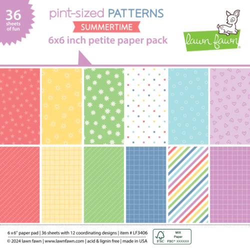 Lawn Fawn - Paper - Pint-sized Patterns Summertime - Petite Paper Pack
