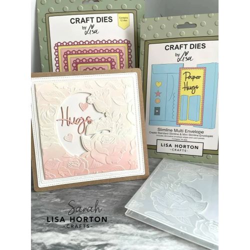 Lisa Horton Crafts 6x6 3D Embossing Folder - Shower Of Roses