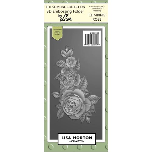 Lisa Horton - Climbing Rose Slimline 3D Embossing Folder With Cutting Die