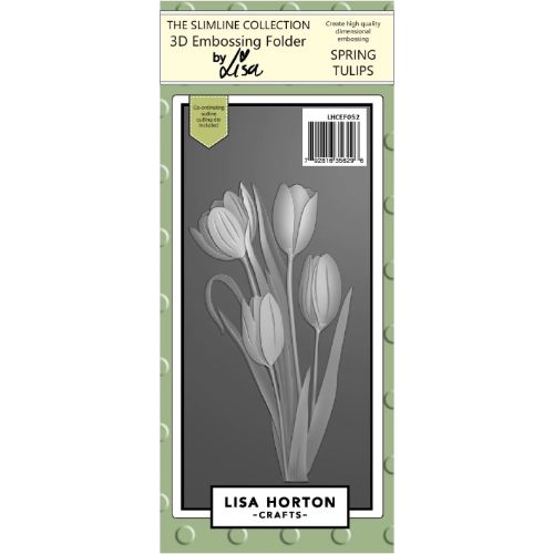 Lisa Horton Spring Tulips 3D Slimline Embossing Folder With Cutting Die