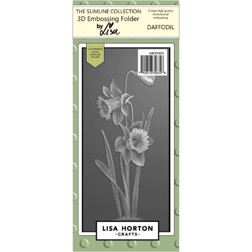 Lisa Horton Daffodil 3D Slimline Embossing Folder With Cutting Die
