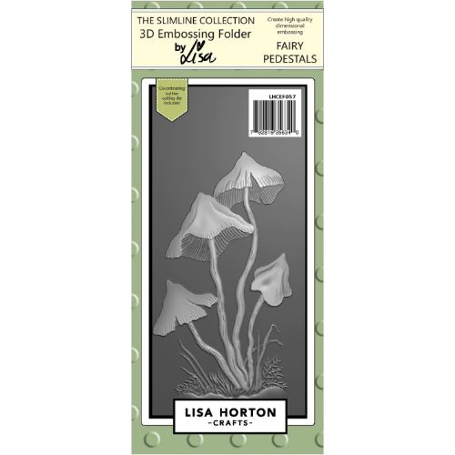 Lisa Horton 3D Slimline Embossing Folder With Cutting Die - Fairy Pedestals