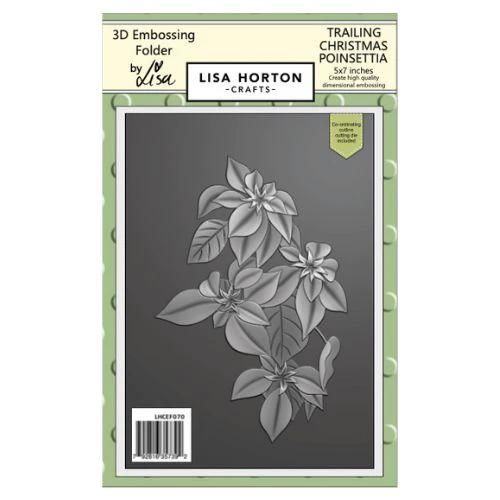 Lisa Horton Crafts Trailing Christmas Poinsettia 3D Embossing Folder & Die Set