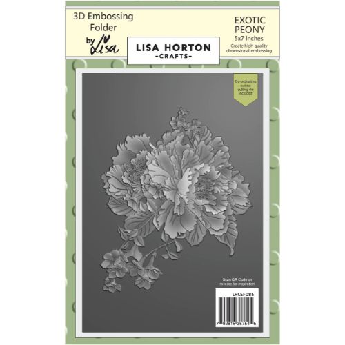 Lisa Horton Crafts Exotic Peony 5x7 3D Embossing Folder & Die 
