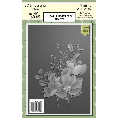 Lisa Horton 5x7 3D Embossing Folder & Die - Spring Anemone