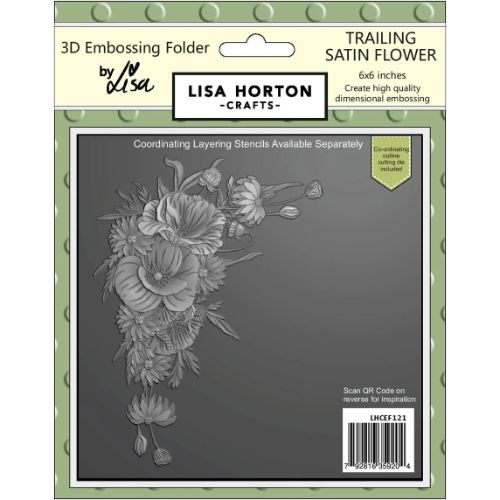 Lisa Horton Trailing Satin Flower 6x6 3D Embossing Folder with Die