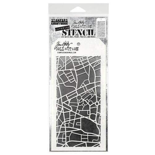 Stampers Anonymous Metropolis Tim Holtz Layering Stencil (THS156)