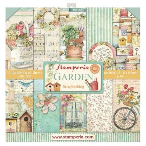 Stamperia Garden 12x12 Inch Paper Pack (SBBL43) - Postage as per Actual