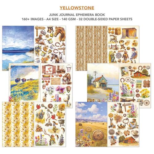 Ciao Bella Yellowstone A4 Junk Journal Ephemera Book (32pcs) (CBB022)