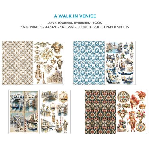 Ciao Bella A Walk in Venice A4 Junk Journal Ephemera Book (32pcs) (CBB023)
