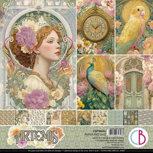 Ciao Bella Artemis 12x12 Inch Paper Pad (12pcs) (CBPM094) - Postage as per Actual