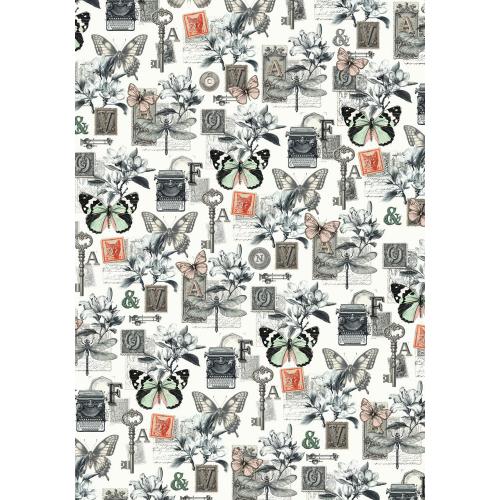 Ciao Bella Typographic A4 Deluxe Paper Pearl Copper & Vellum Dual Pack Mixed (6pcs) (CBX008)