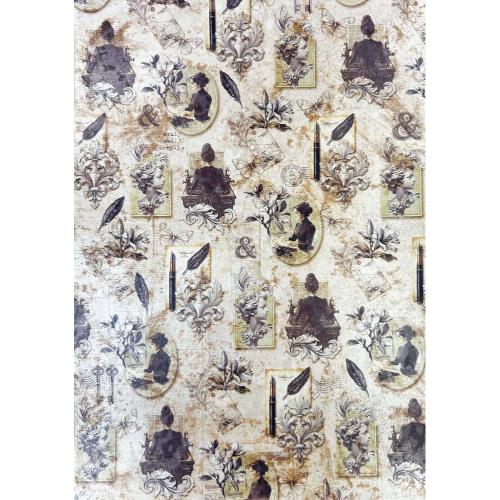 Ciao Bella Typographic A4 Deluxe Paper Pearl Copper & Vellum Dual Pack Mixed (6pcs) (CBX008)