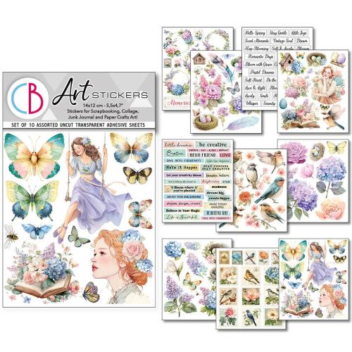 Ciao Bella Daydreams Mixed Media Stickers (10pcs) (MB006)