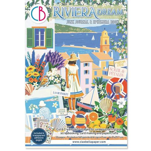 Ciao Bella Riviera Dream A4 Junk Journal Ephemera Book (32pcs) (CBB025)