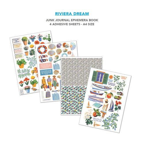 Ciao Bella Riviera Dream A4 Junk Journal Ephemera Book (32pcs) (CBB025)