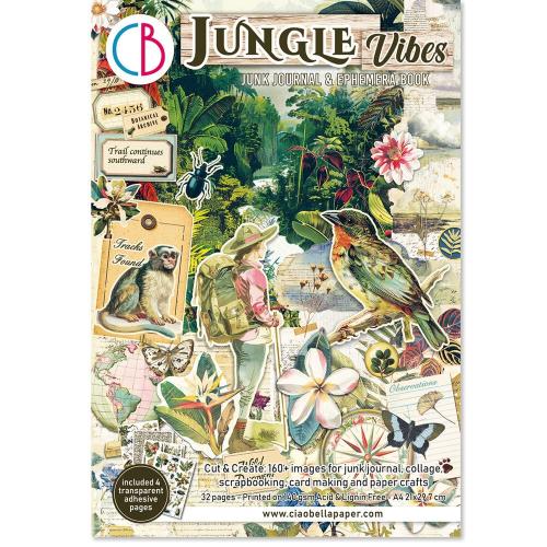 Ciao Bella Jungle Vibes A4 Junk Journal Ephemera Book (32pcs) (CBB026)