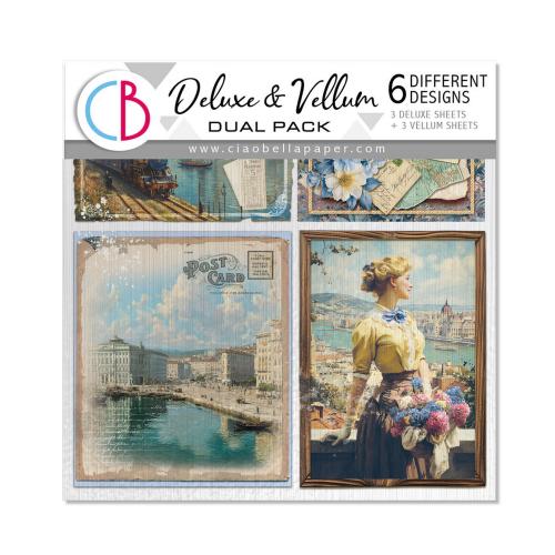 Ciao Bella Eastern Journey 6x6 Inch Deluxe Paper Silver & Vellum Dual Pack Mixed (6pcs) (CBXQ009)