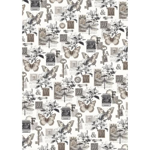 Ciao Bella Typographic A5 Rice Paper Mixed (8pcs) (CBRS037)