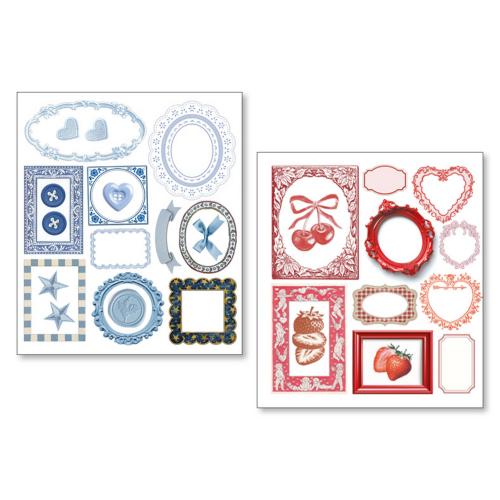 Ciao Bella Whisper Frames Mixed Media Stickers (10pcs) (MB010)