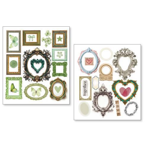Ciao Bella Whisper Frames Mixed Media Stickers (10pcs) (MB010)