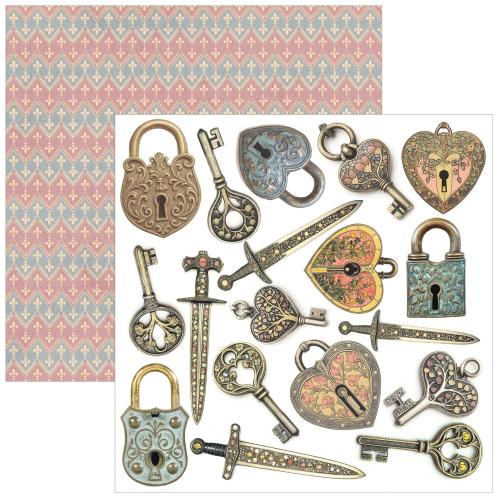 Ciao Bella Courtly Love 6x6 Inch Fussy Cut Pad (24pcs) (CBQE097)