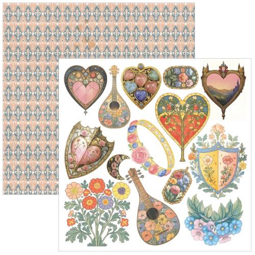 Ciao Bella Courtly Love 6x6 Inch Fussy Cut Pad (24pcs) (CBQE097)