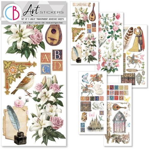 Ciao Bella Courtly Love Transparent Adhesive Sheets (5pcs) (CBI016)
