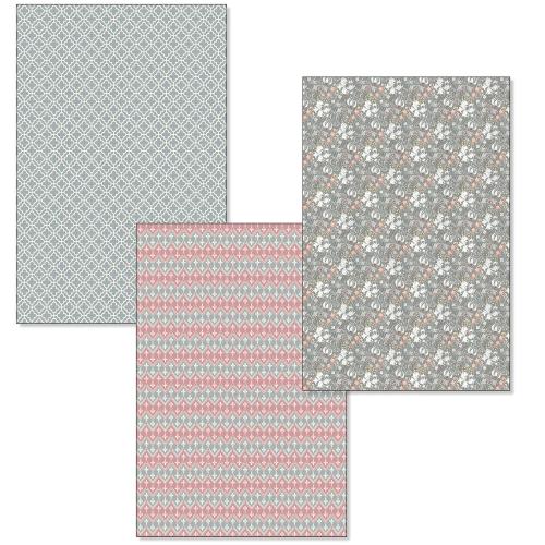 Ciao Bella Courtly Love A4 Deluxe Paper Silver & Vellum Dual Pack Mixed (6pcs) (CBX010)