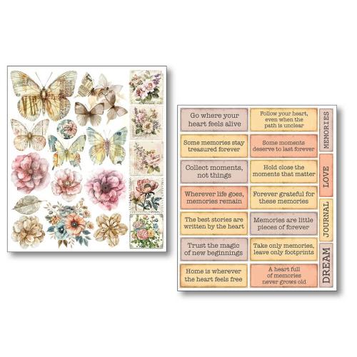 Ciao Bella Lost in Time Mixed Media Stickers (10pcs) (MB011)