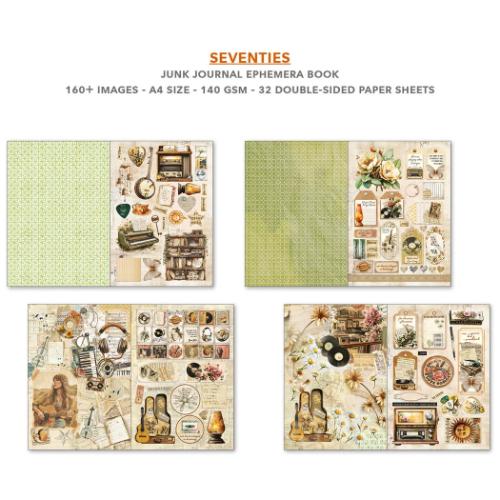 Ciao Bella Seventies A4 Junk Journal Ephemera Book (32pcs) (CBB027)