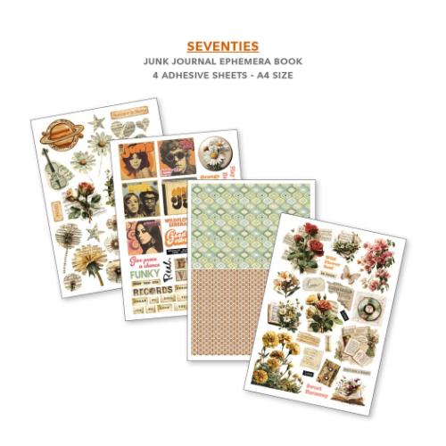 Ciao Bella Seventies A4 Junk Journal Ephemera Book (32pcs) (CBB027)