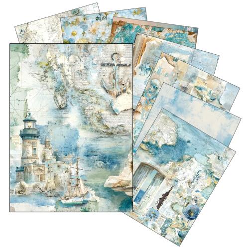 Ciao Bella Edge of the Ocean A5 Rice Paper Mixed (8pcs) (MFS008)
