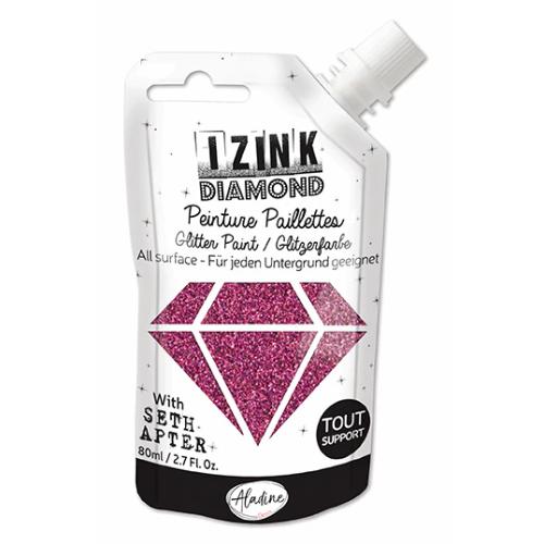Aladine Izink Diamond Glitter Paint - Roze Eggplant