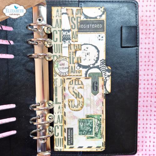 Elizabeth Craft Designs Half Page Tab 3 with Paperclip Numbers Dies