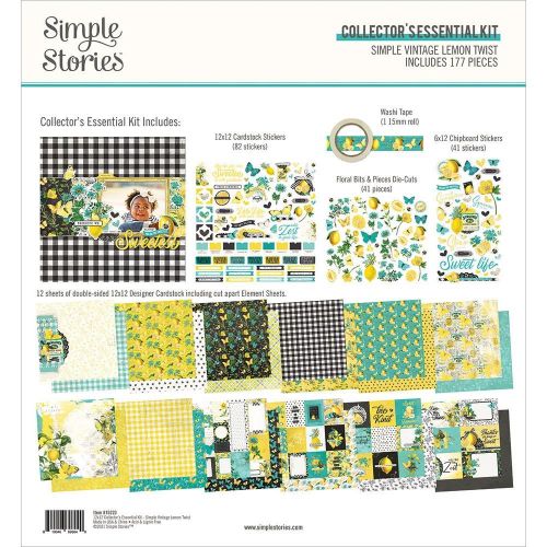 Simple Stories Collector's Essential Kit 12"X12" Simple Vintage Lemon Twist - Postage as per Actual