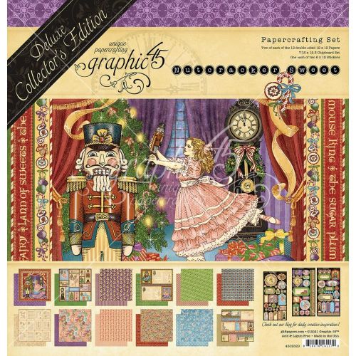 Graphic 45 Deluxe Collector's Edition Pack 12"X12" Nutcracker Sweet - Postage as per actual