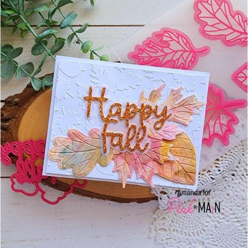 Pink & Main - Leaves 6x6 Embossing Folder