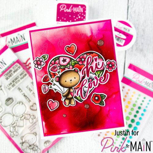 Pink & Main - Glitter Enamel Dots: PMGD041 Floral Hearts