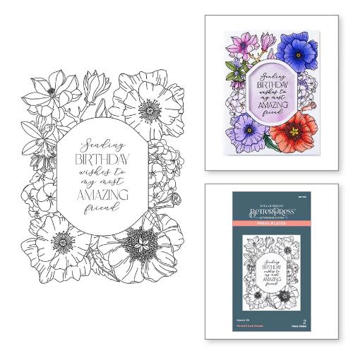 Spellbinders - Mirrored Arch Blooms Press Plate