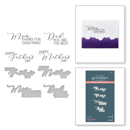 Spellbinders - Mother's & Father's Day Sentiments Press Plate