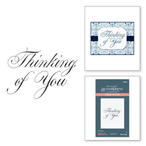 Spellbinders - Copperplate Thinking of You Press Plate