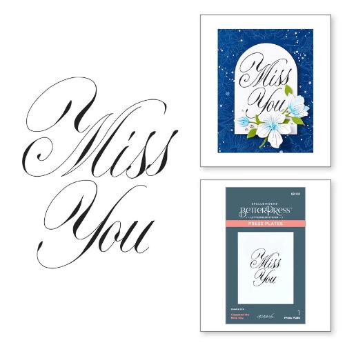 Spellbinders - Copperplate Miss You Press Plate