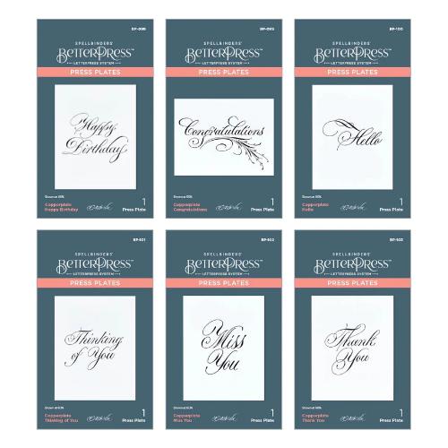 Spellbinders - I Want It All! Bundle from the Copperplate Everyday Sentiments Collection