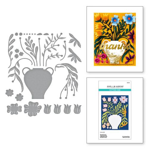 Spellbinders - Fresh Picked Vase Bouquet Etched Dies