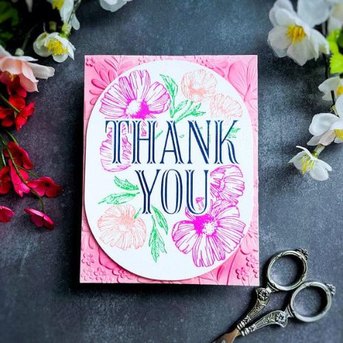 Spellbinders - Thank You Blooms Registration Press Plates
