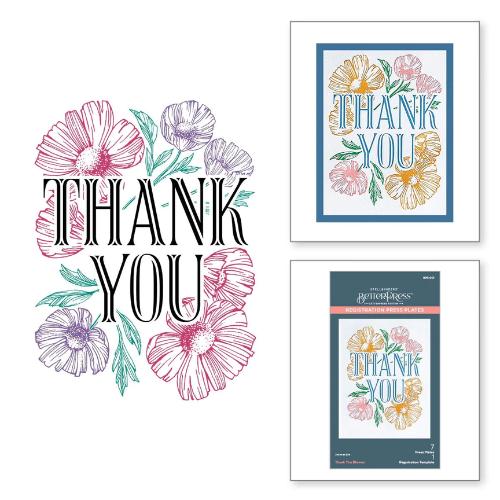 Spellbinders - Thank You Blooms Registration Press Plates