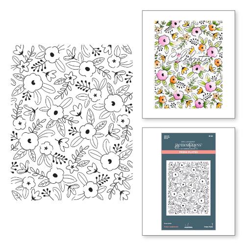 Spellbinders - Floral Celebration Press Plate and Stencil Bundle