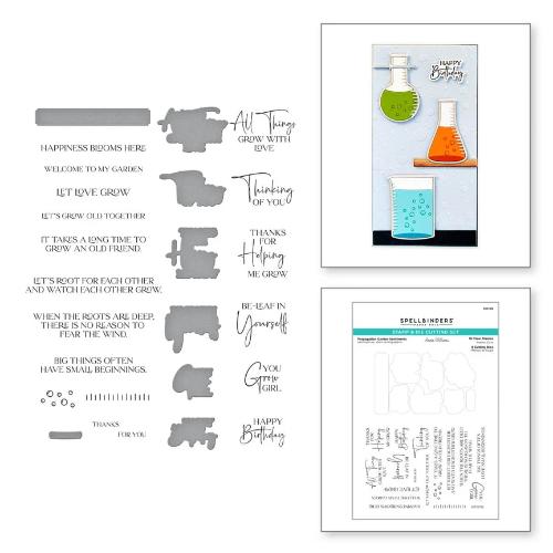 Spellbinders - Propagation Garden Sentiments Stamp & Die Cutting Set