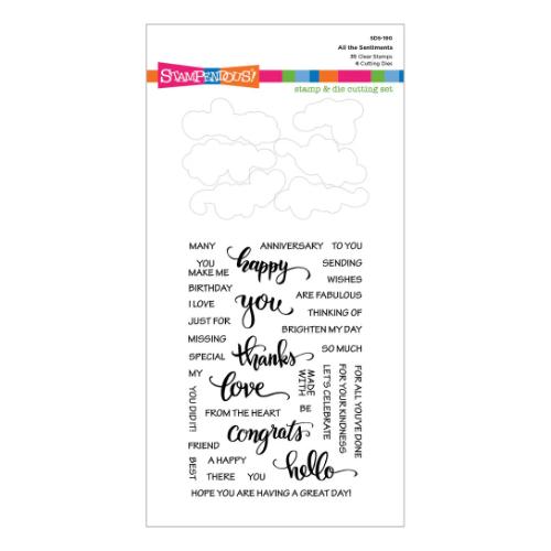 Spellbinders - All the Sentiments Clear Stamp & Die Set